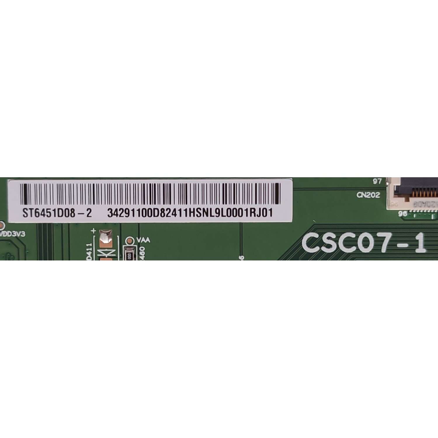 T-CON PARA TV TCL / NUMERO DE PARTE ST6451D08-2 / CSC07-1 / 34291100D82411HSNL9L0001RJ01 / DISPLAY ST6451D08-2 VER.2.1 / MODELO 65R655	 - Imagen 2